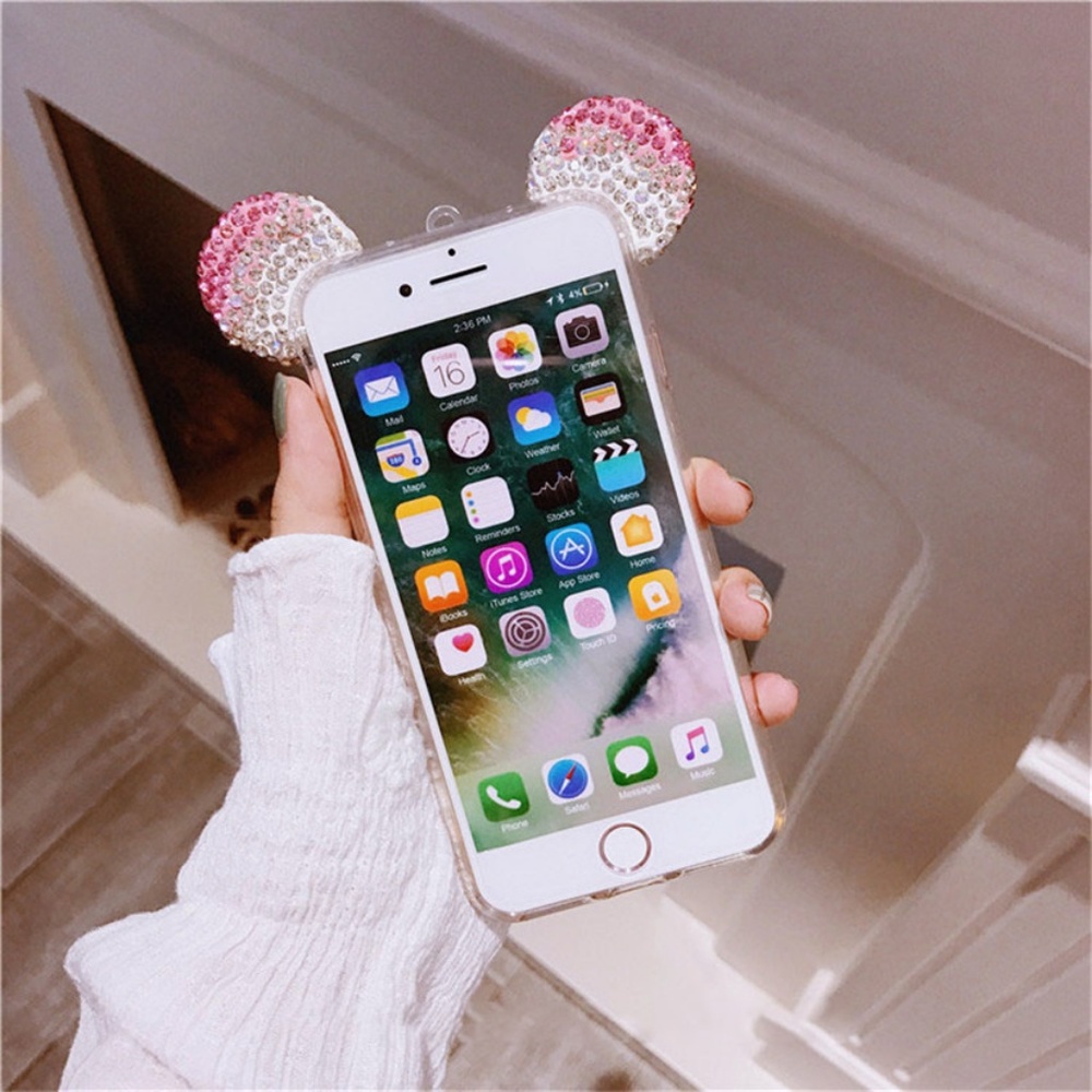 Glitter Pink Mickey Ear Case - Picture 4 of 4